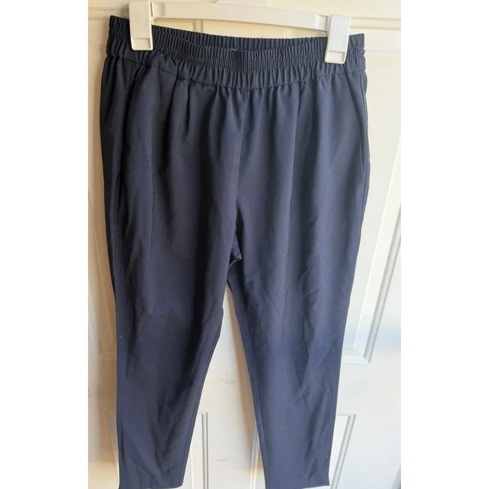 J. Crew Women's Harlow High Rise Tapered Wool Blend Pull‎ On Drapey Pants Sz 8